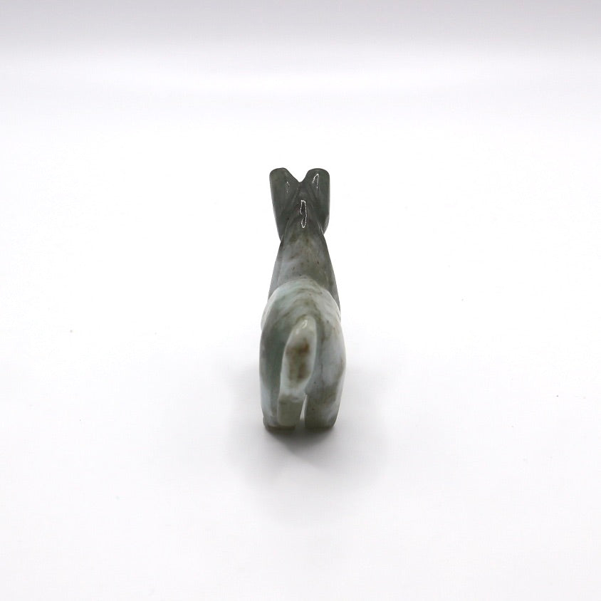 Natural Jade Hand Carved Horse Figurine 