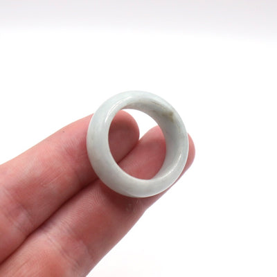 Hand carved White Jade Ring