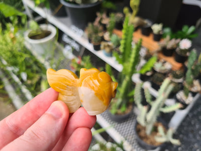 Hand carved Jade Goldfish Figurine