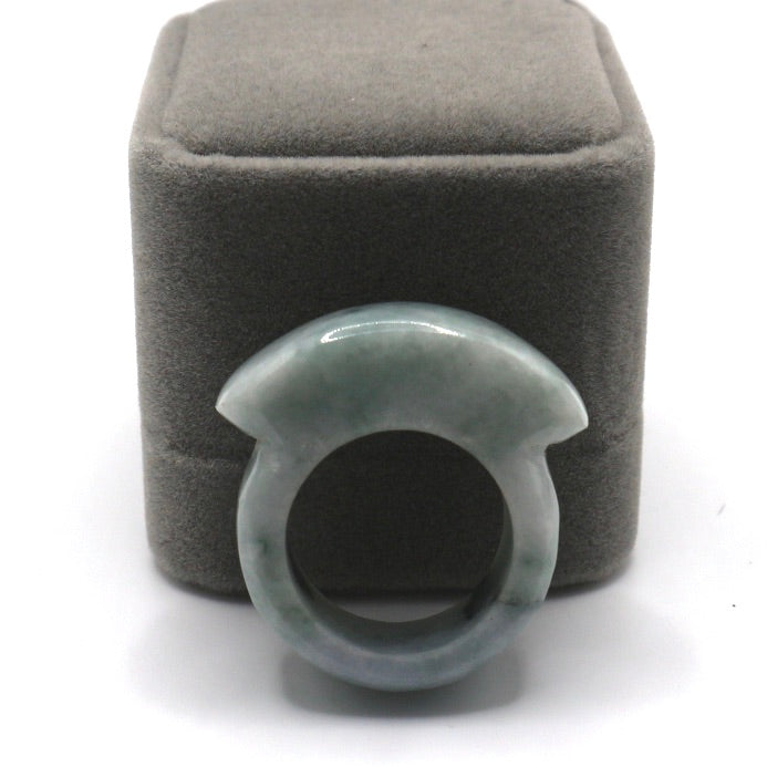 Thick Light Green Jade Ring