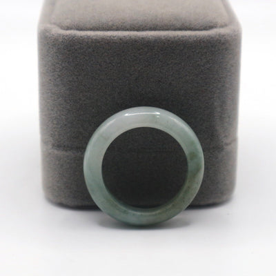 Natural Grey Jade Ring Unisex