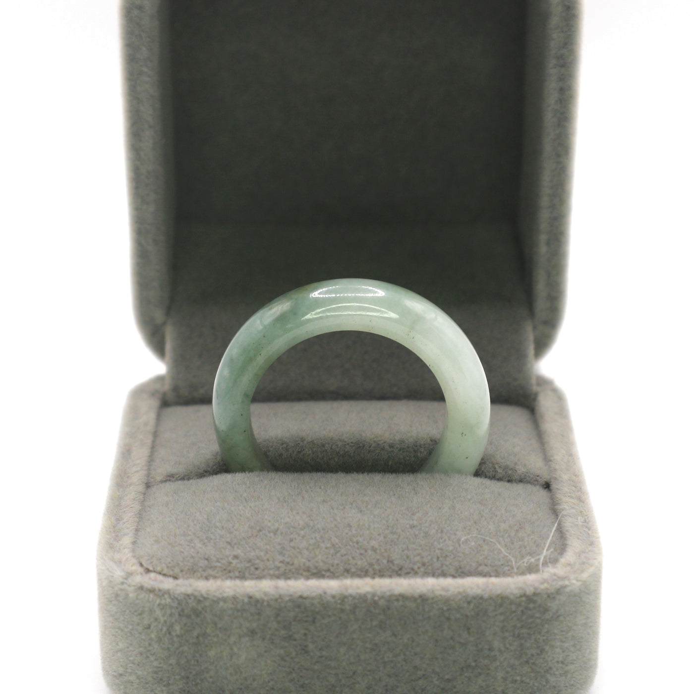 Natural Grey Jade Ring Unisex