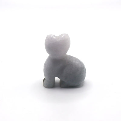 Hand Carved Jade Cat Figurine