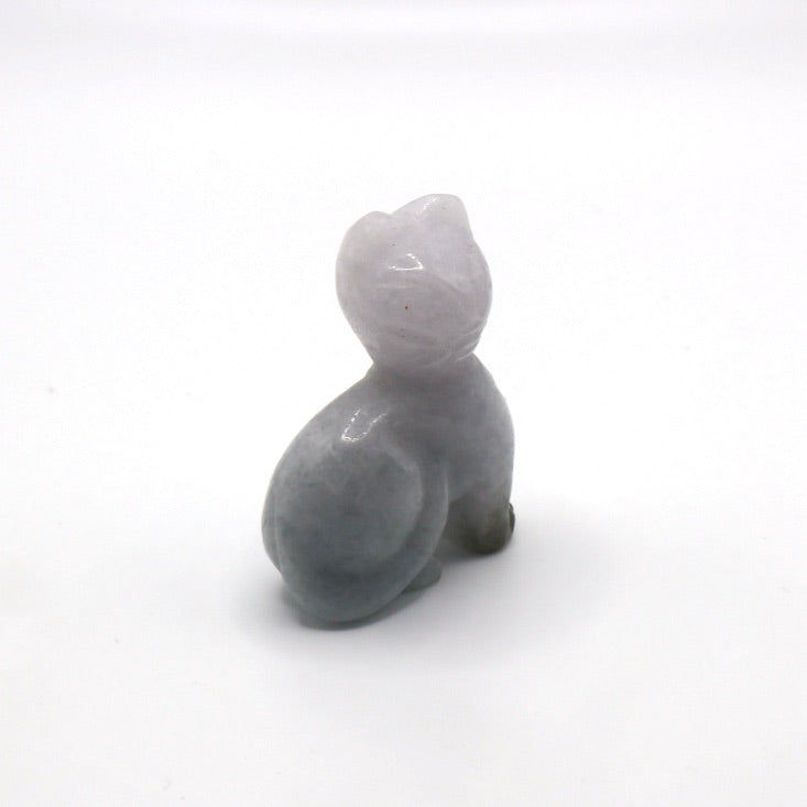 Hand Carved Jade Cat Figurine