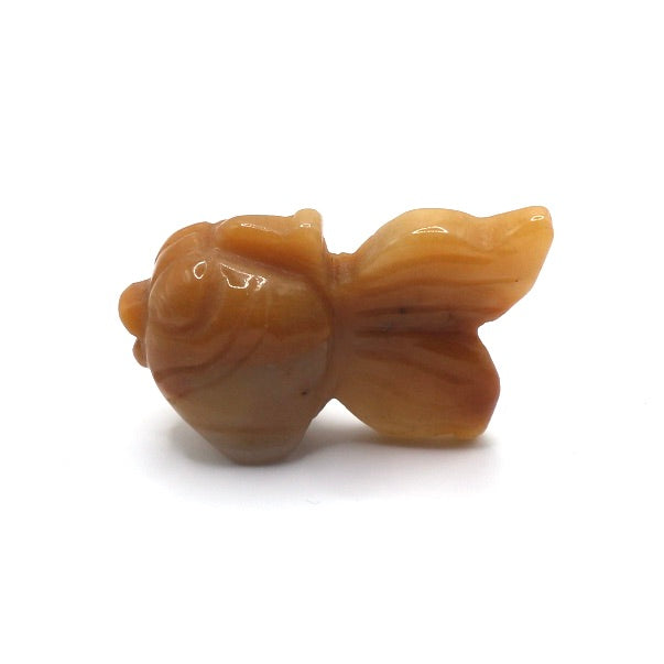 Hand carved Jade Goldfish Figurine