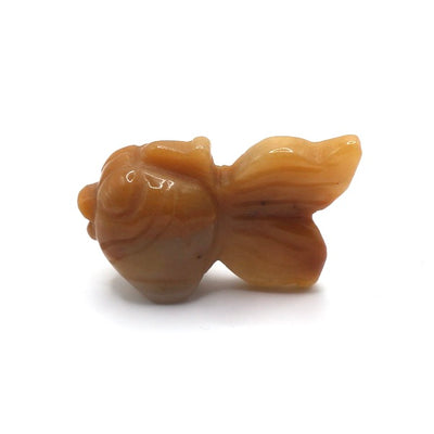 Hand carved Jade Goldfish Figurine