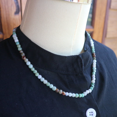 Multi Color Jade Bead Necklace