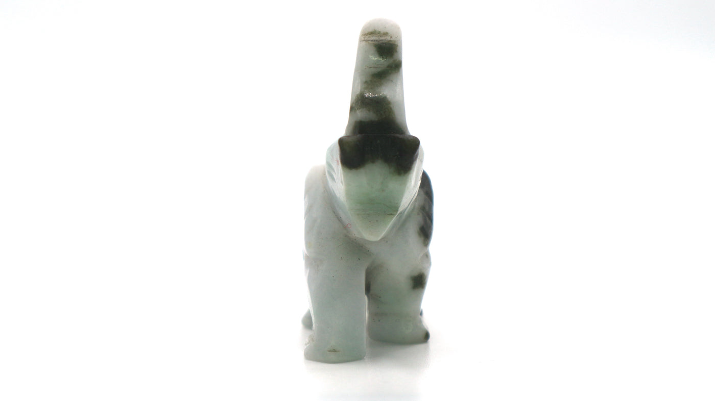 Hand Carved Jade Elephant Figurine