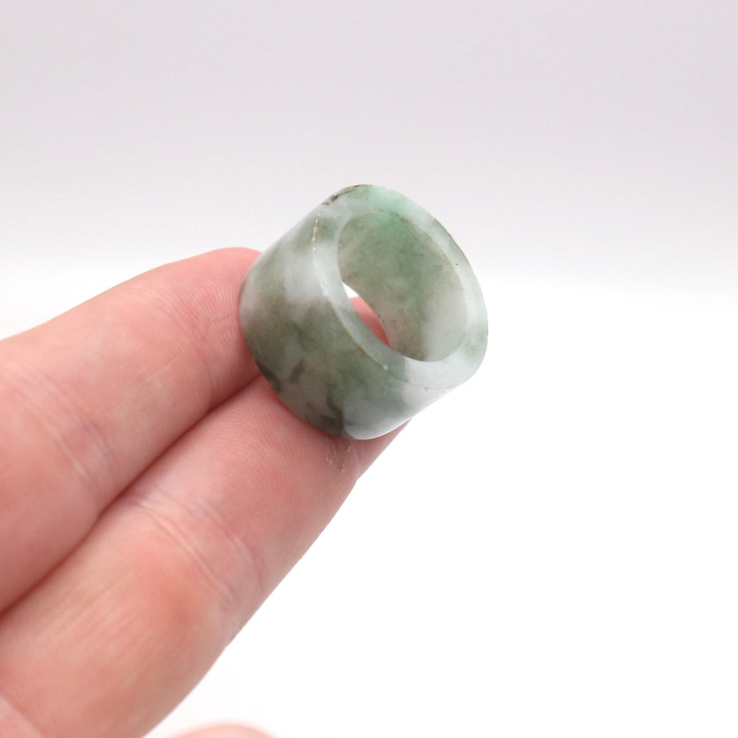 Organic Jade Tube Ring