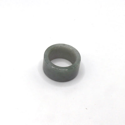 White Jade Tube Ring (Size 9)