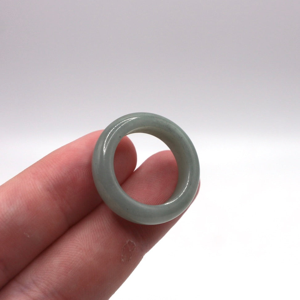 Natural Green Jade Ring Unisex